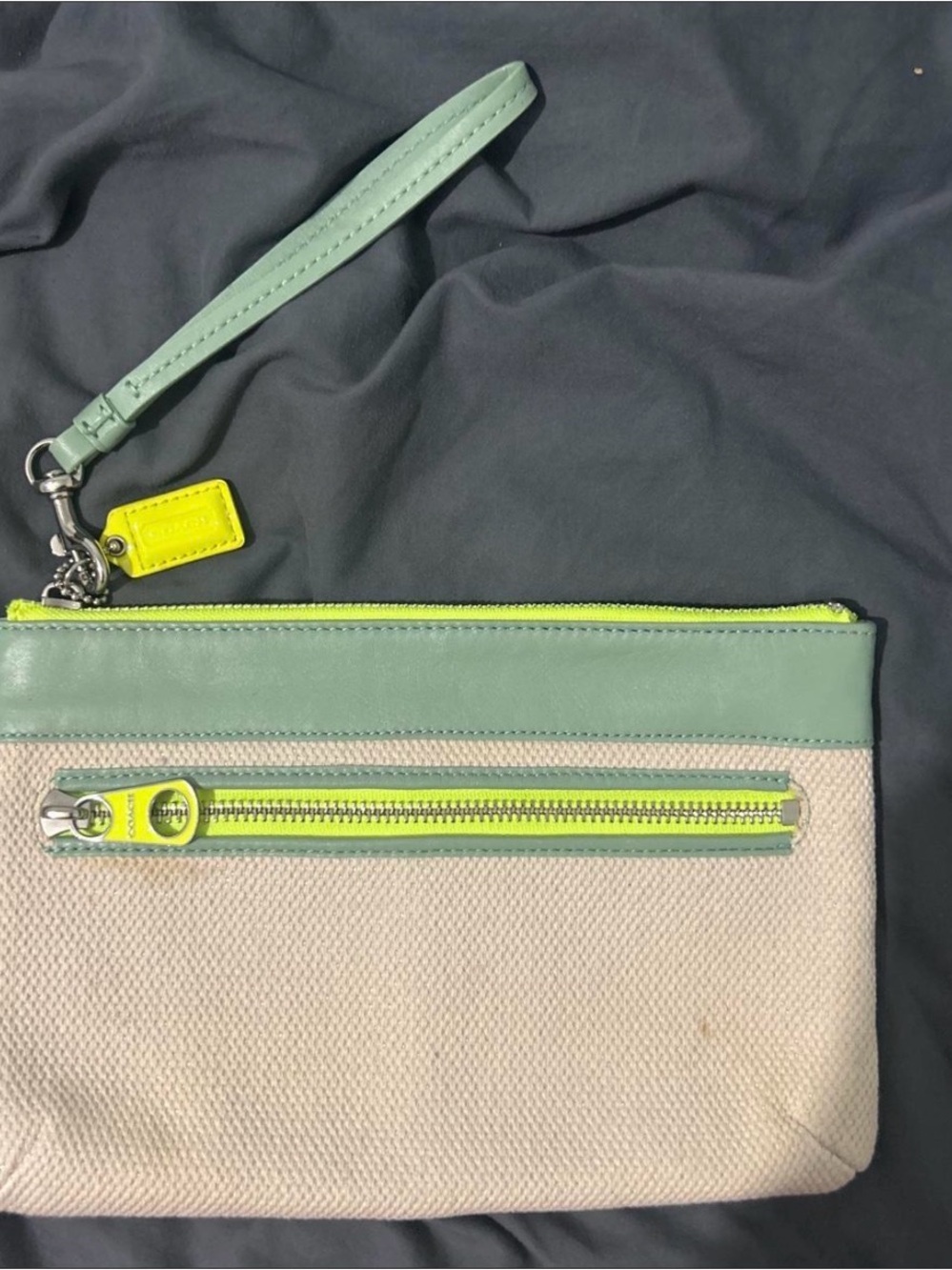 Coach Neon Wristlet Clutch